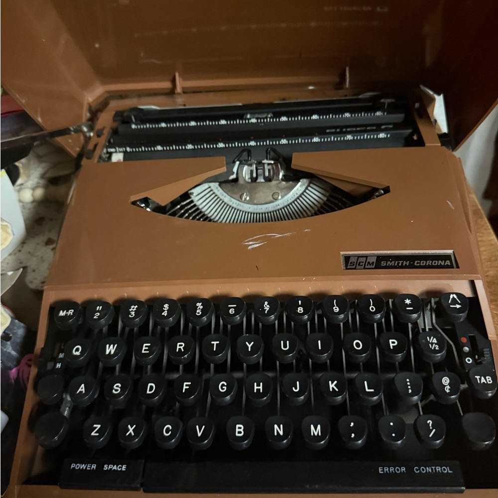 Smith-Corona Vintage Brown Portable Typewriter